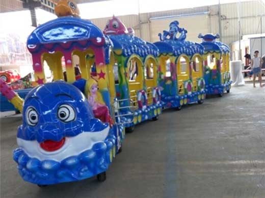 Kiddie trackless train rides