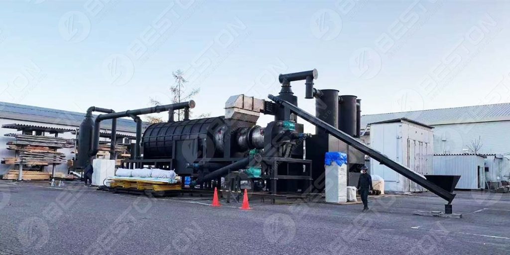 BST-20 Palm Shell Biomass Pyrolysis Equipment In Japan