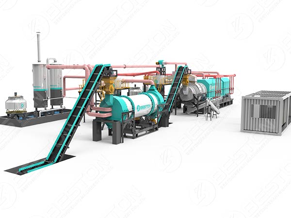 BST-Continuous Coconut Shell Charcoal Making Machine